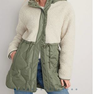 Old navy Sherpa quilted coat